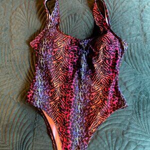 MIAIULIA Women's Retro 80s/90s Inspired High Cut Low Back Padding One Piece M